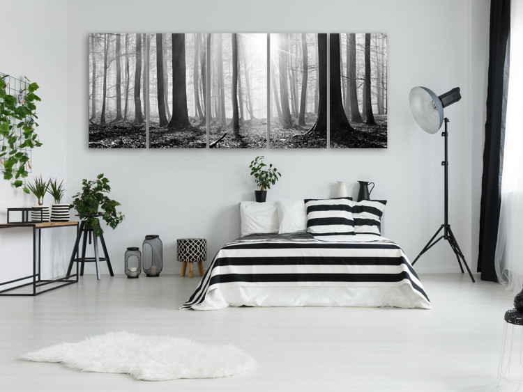 Canvas Print Monochrome Forest 98564 additionalImage 3