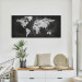 Canvas Art Print Two-Color World (1-part) Wide - Black and White World Map 107574 additionalThumb 5