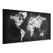 Canvas Art Print Two-Color World (1-part) Wide - Black and White World Map 107574 additionalThumb 2