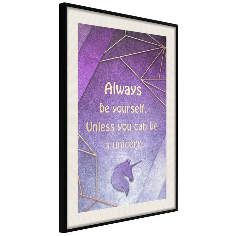 Poster Be Yourself - geometric purple composition with English text 114574 additionalImage 3