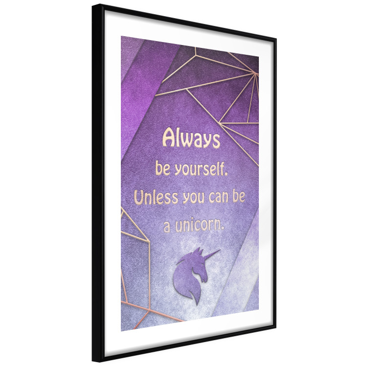 Poster Be Yourself - geometric purple composition with English text 114574 additionalImage 11