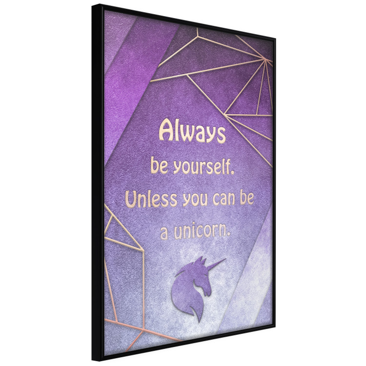 Poster Be Yourself - geometric purple composition with English text 114574 additionalImage 12