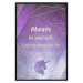 Poster Be Yourself - geometric purple composition with English text 114574 additionalThumb 24