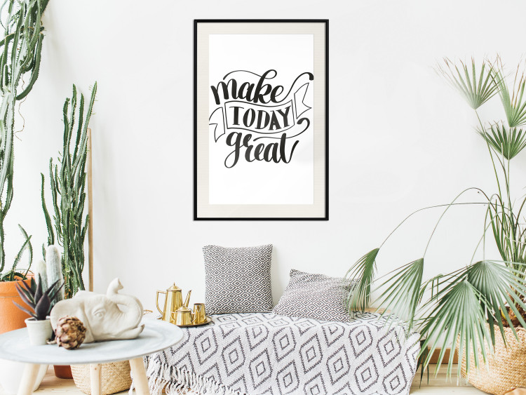 Poster Make Today Great - black motivational English text on a white background 114674 additionalImage 21
