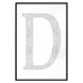 Wall Poster Letter D - black texts forming the shape of the fourth alphabet letter 114874 additionalThumb 15