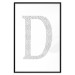 Wall Poster Letter D - black texts forming the shape of the fourth alphabet letter 114874 additionalThumb 16