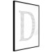 Wall Poster Letter D - black texts forming the shape of the fourth alphabet letter 114874 additionalThumb 11