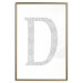 Wall Poster Letter D - black texts forming the shape of the fourth alphabet letter 114874 additionalThumb 19