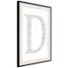 Wall Poster Letter D - black texts forming the shape of the fourth alphabet letter 114874 additionalThumb 3