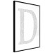 Wall Poster Letter D - black texts forming the shape of the fourth alphabet letter 114874 additionalThumb 12