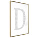 Wall Poster Letter D - black texts forming the shape of the fourth alphabet letter 114874 additionalThumb 8