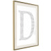 Wall Poster Letter D - black texts forming the shape of the fourth alphabet letter 114874 additionalThumb 2