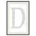 Wall Poster Letter D - black texts forming the shape of the fourth alphabet letter 114874 additionalThumb 26