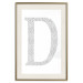 Wall Poster Letter D - black texts forming the shape of the fourth alphabet letter 114874 additionalThumb 27