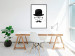 Wall Poster Retro mustache - black and white composition with a bearded man in a hat 115074 additionalThumb 7