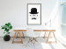 Wall Poster Retro mustache - black and white composition with a bearded man in a hat 115074 additionalThumb 22