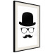 Wall Poster Retro mustache - black and white composition with a bearded man in a hat 115074 additionalThumb 14