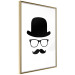Wall Poster Retro mustache - black and white composition with a bearded man in a hat 115074 additionalThumb 9