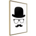 Wall Poster Retro mustache - black and white composition with a bearded man in a hat 115074 additionalThumb 10