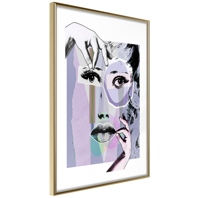 Wall Poster Plastic Surgery - abstraction with a woman's face in pop art style 115174 additionalImage 6