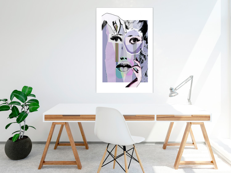Wall Poster Plastic Surgery - abstraction with a woman's face in pop art style 115174 additionalImage 2