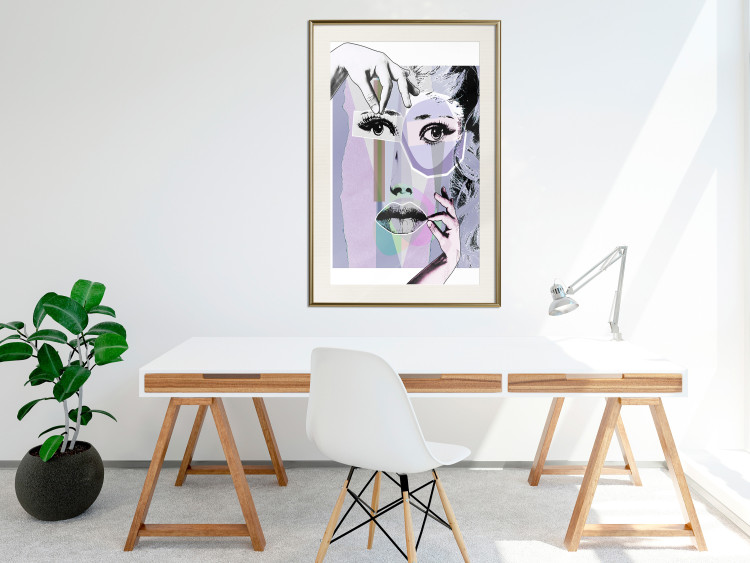 Wall Poster Plastic Surgery - abstraction with a woman's face in pop art style 115174 additionalImage 21