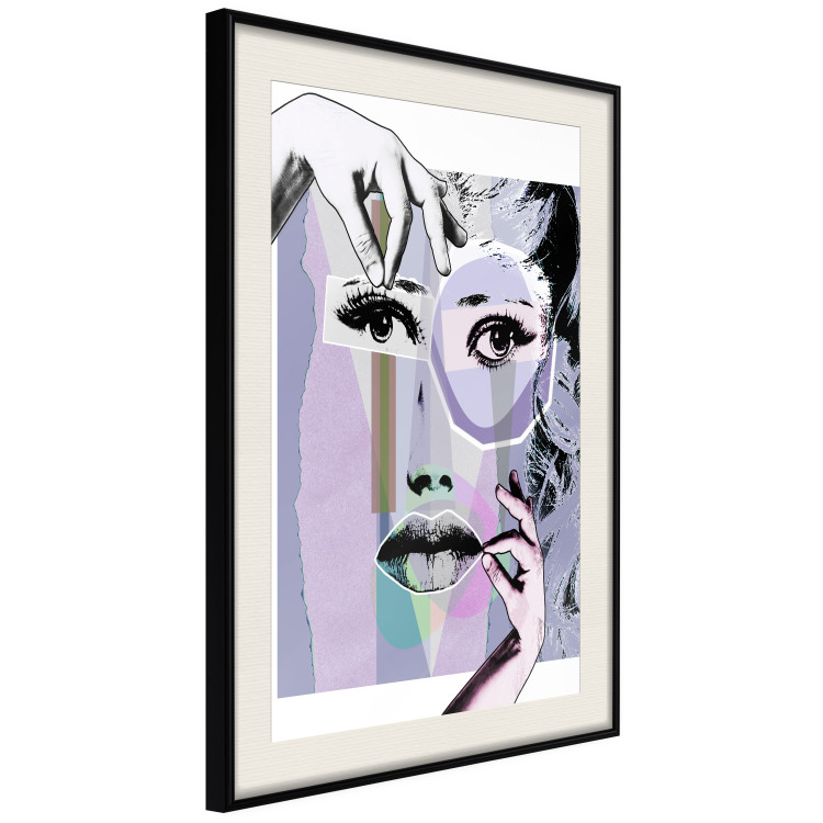 Wall Poster Plastic Surgery - abstraction with a woman's face in pop art style 115174 additionalImage 3
