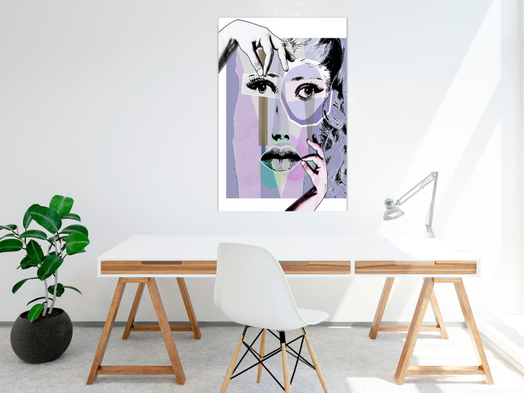 Wall Poster Plastic Surgery - abstraction with a woman's face in pop art style 115174 additionalImage 17