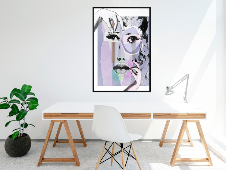 Wall Poster Plastic Surgery - abstraction with a woman's face in pop art style 115174 additionalImage 3