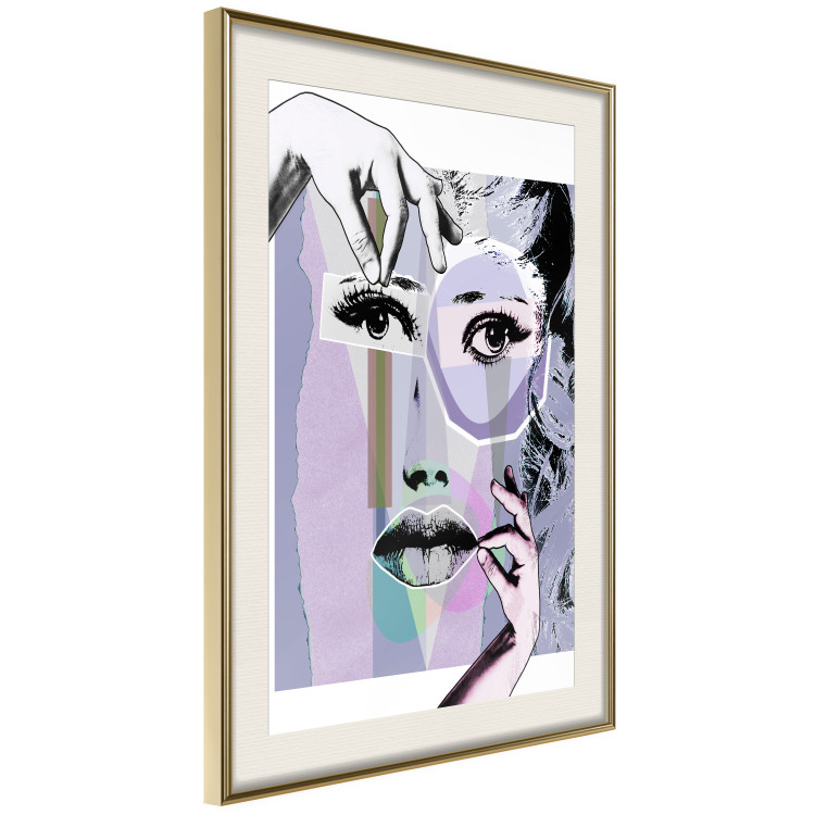 Wall Poster Plastic Surgery - abstraction with a woman's face in pop art style 115174 additionalImage 2
