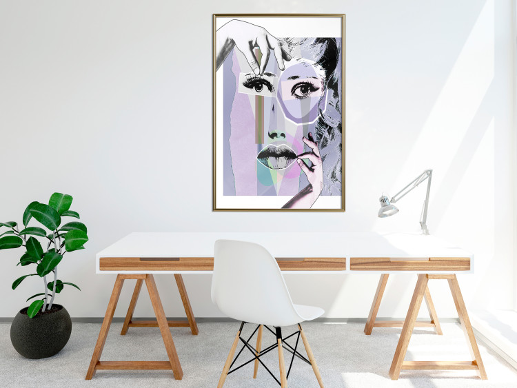 Wall Poster Plastic Surgery - abstraction with a woman's face in pop art style 115174 additionalImage 7