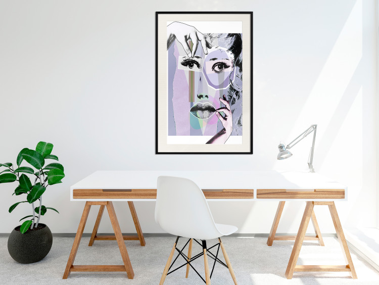 Wall Poster Plastic Surgery - abstraction with a woman's face in pop art style 115174 additionalImage 22