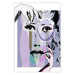 Wall Poster Plastic Surgery - abstraction with a woman's face in pop art style 115174