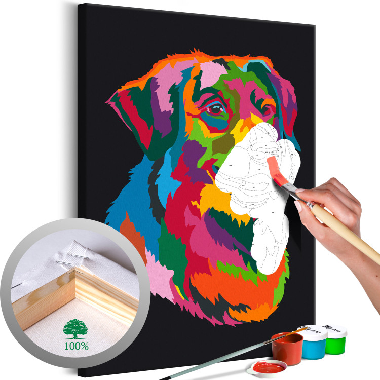 Paint by Number Kit Colourful Dog 117574