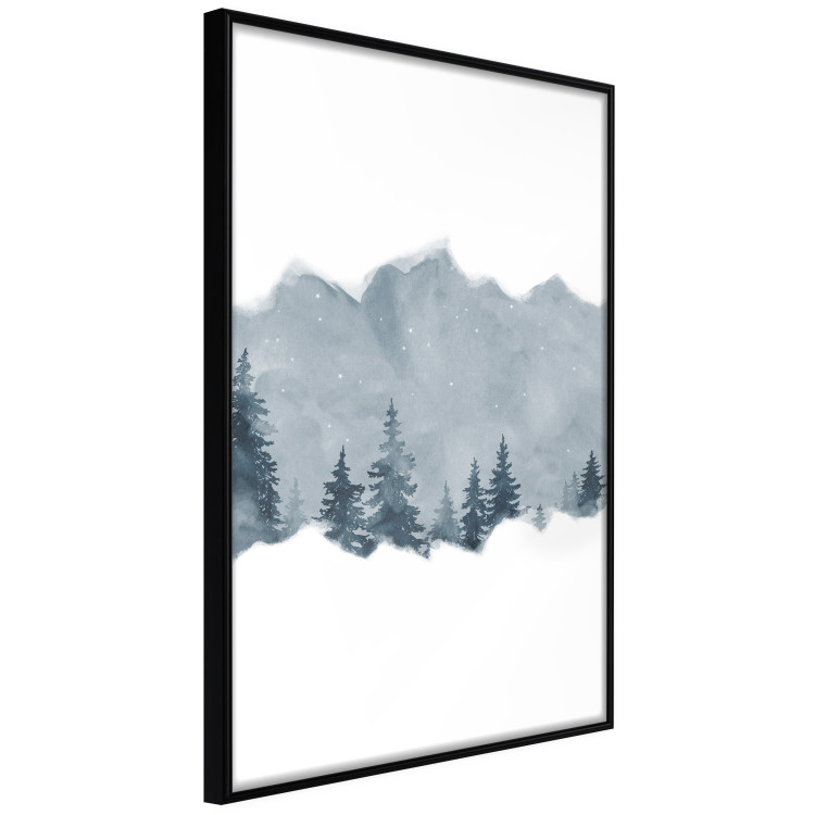 Poster Slice of Siberia - winter landscape of forest trees and misty sky 117774 additionalImage 10