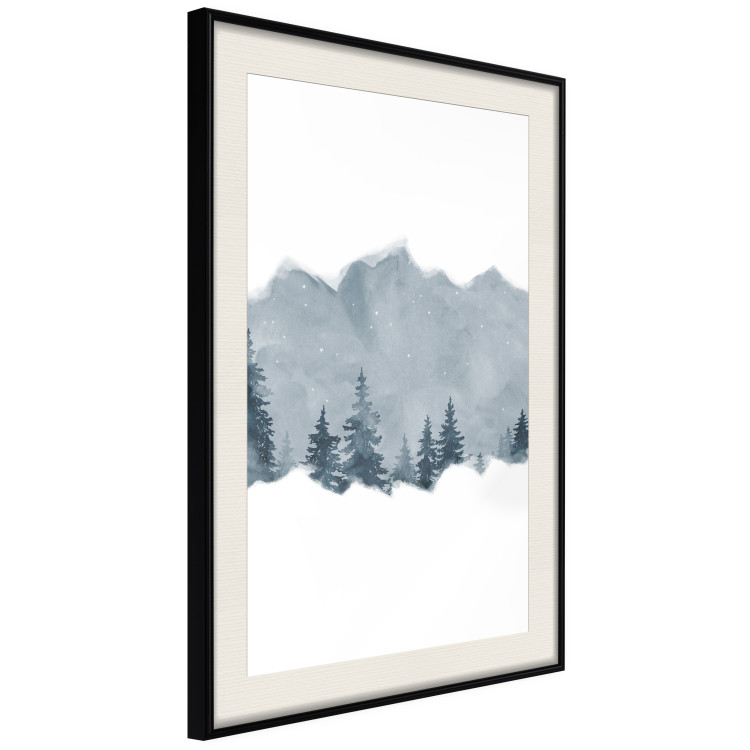 Poster Slice of Siberia - winter landscape of forest trees and misty sky 117774 additionalImage 3