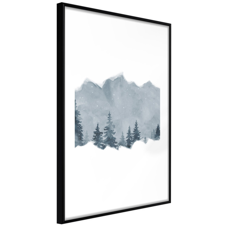 Poster Slice of Siberia - winter landscape of forest trees and misty sky 117774 additionalImage 11