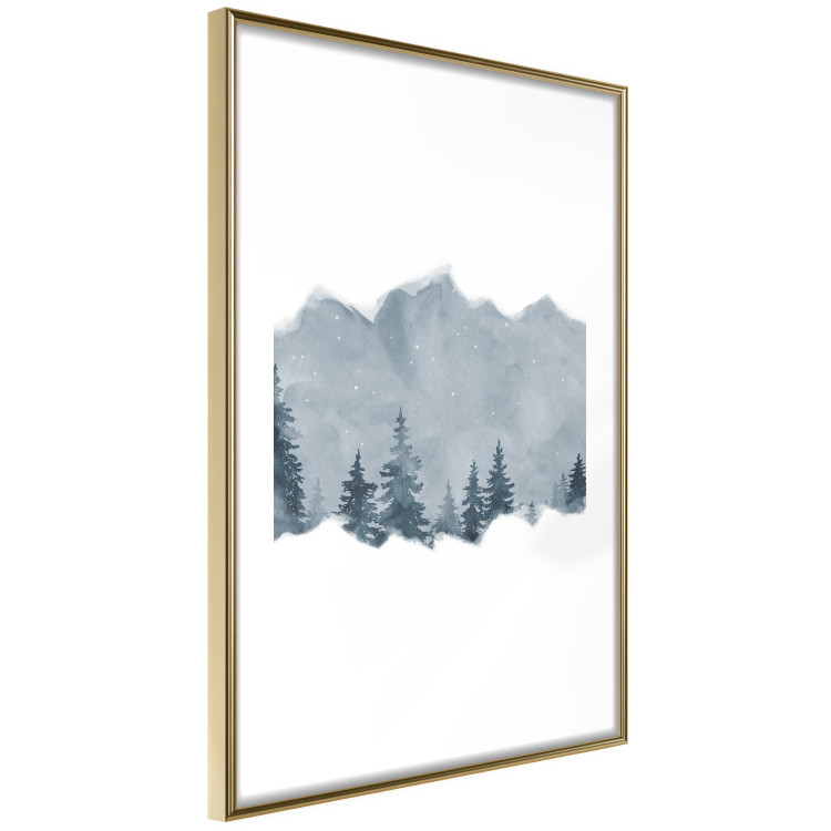 Poster Slice of Siberia - winter landscape of forest trees and misty sky 117774 additionalImage 6
