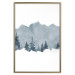Poster Slice of Siberia - winter landscape of forest trees and misty sky 117774 additionalThumb 16