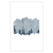 Poster Slice of Siberia - winter landscape of forest trees and misty sky 117774 additionalThumb 25