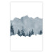 Poster Slice of Siberia - winter landscape of forest trees and misty sky 117774