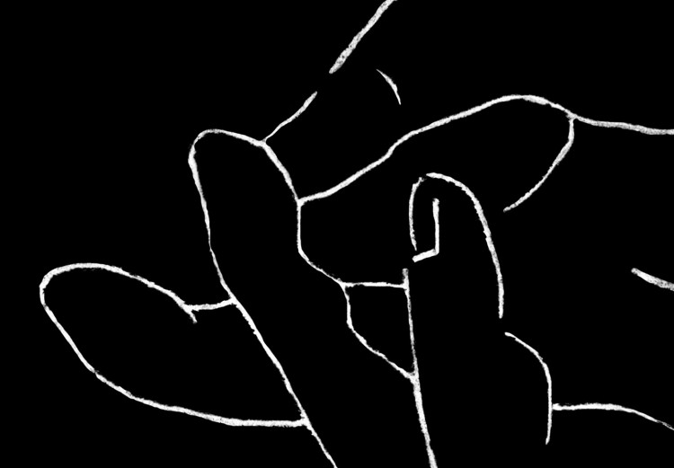 Canvas Touch in Lineart Style (1-part) - Hands in Black and White 117874 additionalImage 4