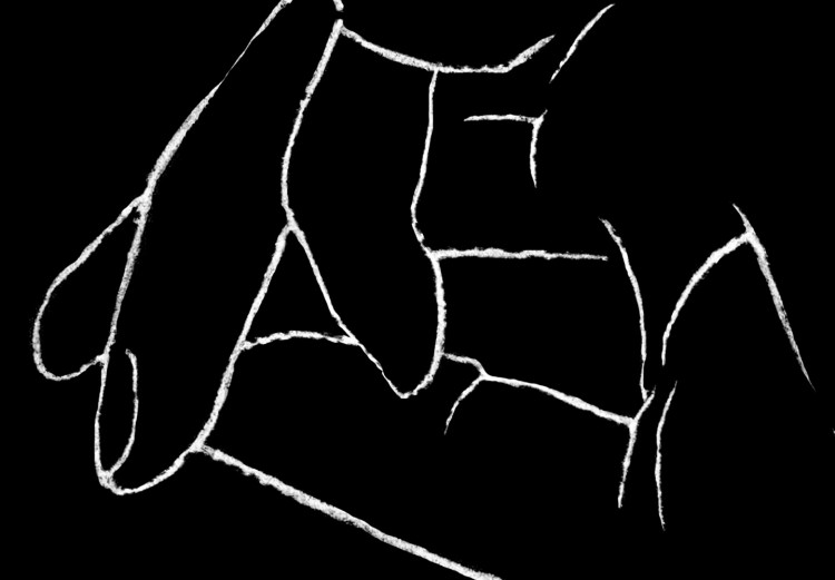 Canvas Touch in Lineart Style (1-part) - Hands in Black and White 117874 additionalImage 5