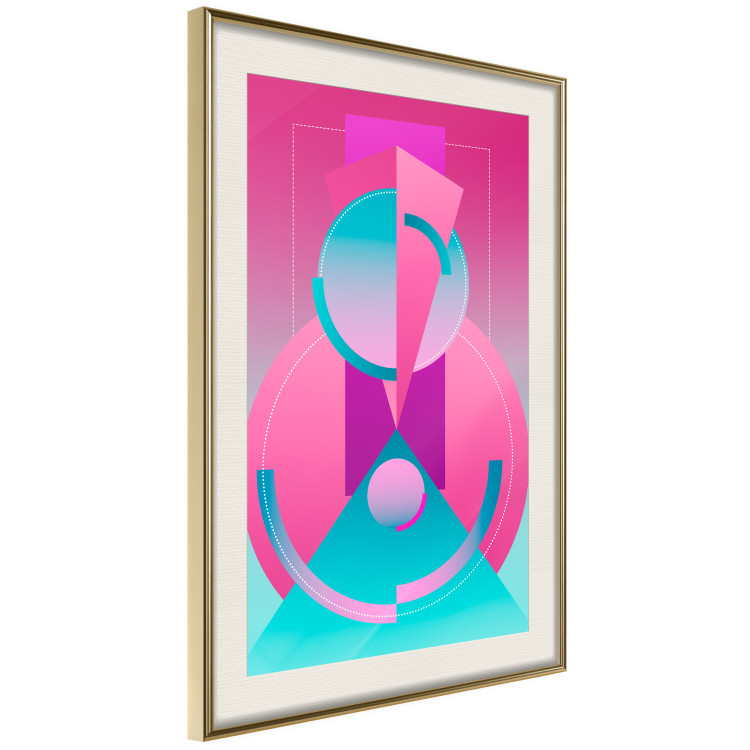 Wall Poster Geometric Locomotive - modern colorful abstraction in shapes 117974 additionalImage 2