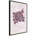 Wall Poster Splinters of Love - pink botanical composition with a rose flower and leaves 118274 additionalThumb 3