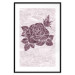 Wall Poster Splinters of Love - pink botanical composition with a rose flower and leaves 118274 additionalThumb 17
