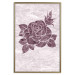 Wall Poster Splinters of Love - pink botanical composition with a rose flower and leaves 118274 additionalThumb 16