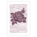 Wall Poster Splinters of Love - pink botanical composition with a rose flower and leaves 118274 additionalThumb 19