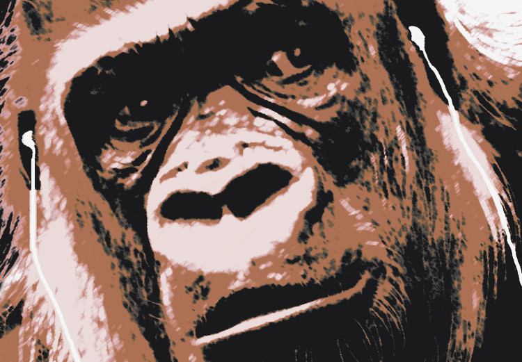 Canvas Print Western civilization - funny monkey illustration in pop art style 122374 additionalImage 5