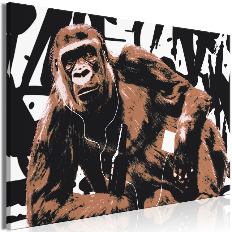 Canvas Print Western civilization - funny monkey illustration in pop art style 122374 additionalImage 2